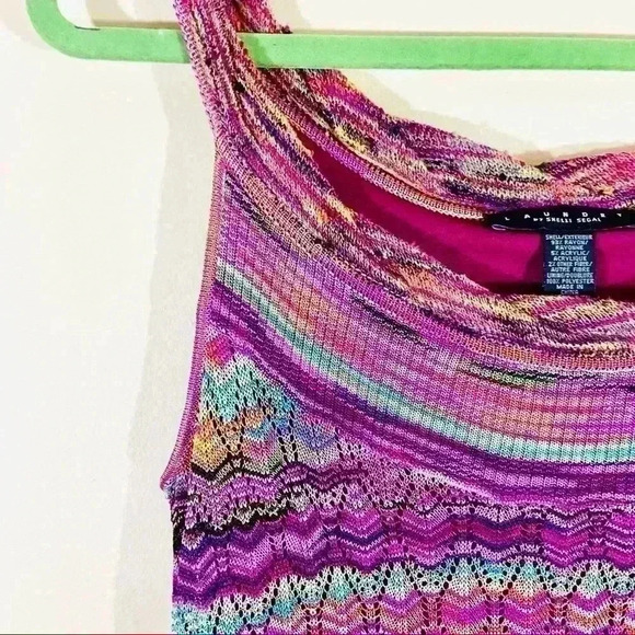 Laundry by Shelli Segal Multicolor Chic Knit Crochet Lined Mini Dress Size XS - Picture 4 of 10